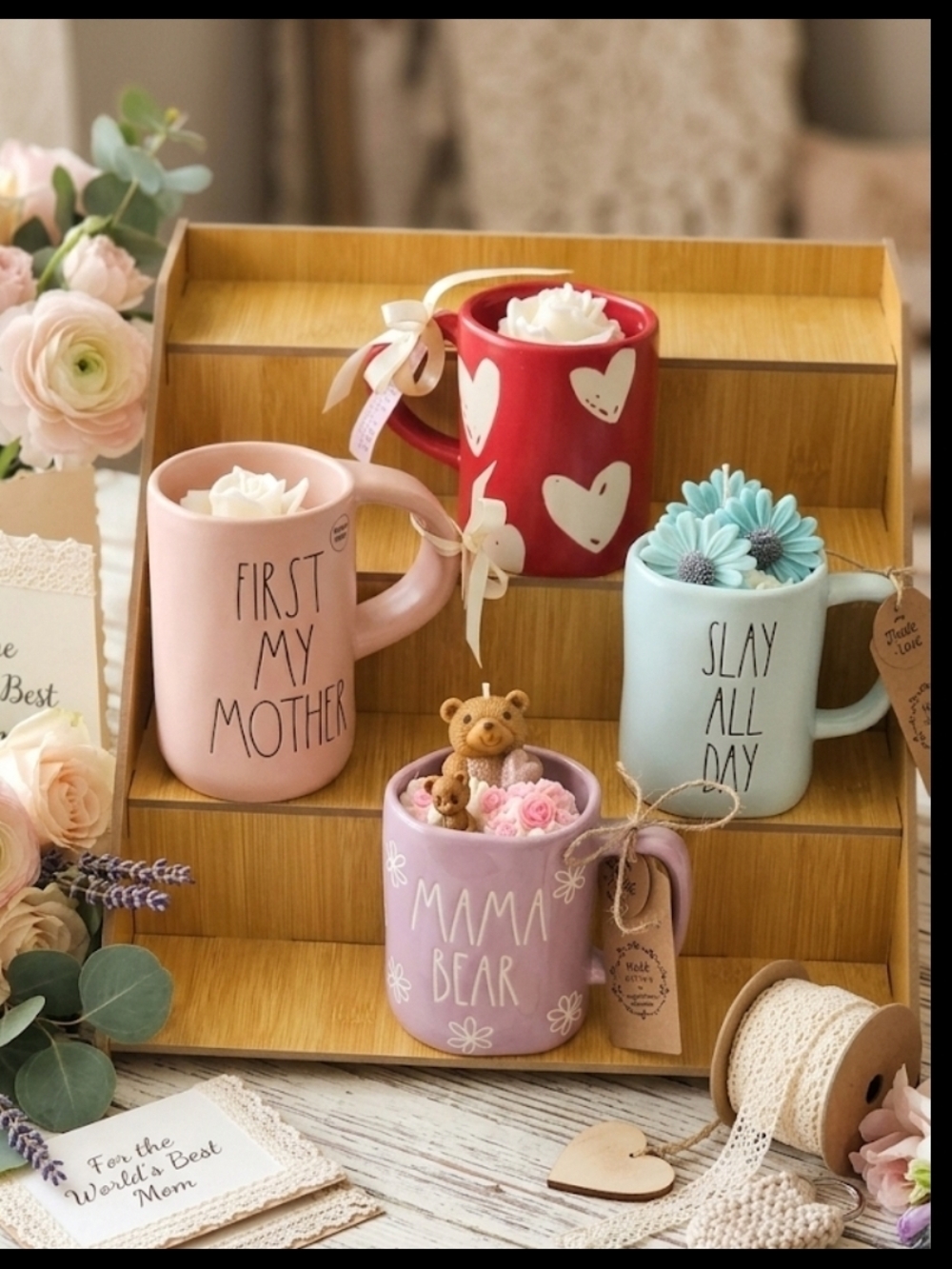 Mothers Day Gifts Handmade Soy Wax Candles Within Authentic Rae Dunn Mugs